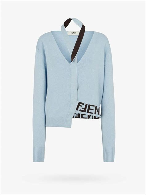 fendi blue cardigan|Fendi cashmere cardigan.